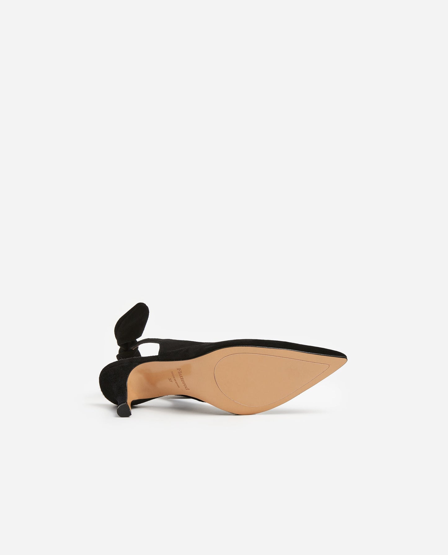 Franchesca Bow Suede Black