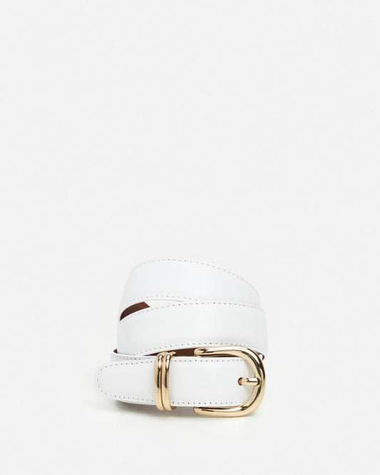 Beatrice Belt Leather White