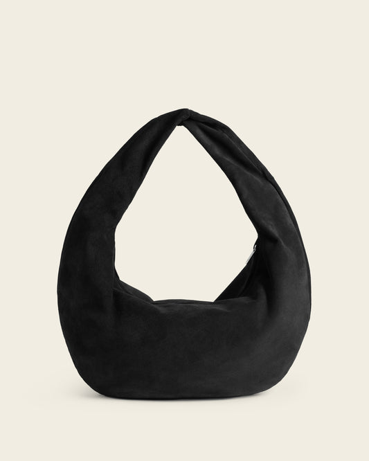 Alva Shoulder Bag Suede Black