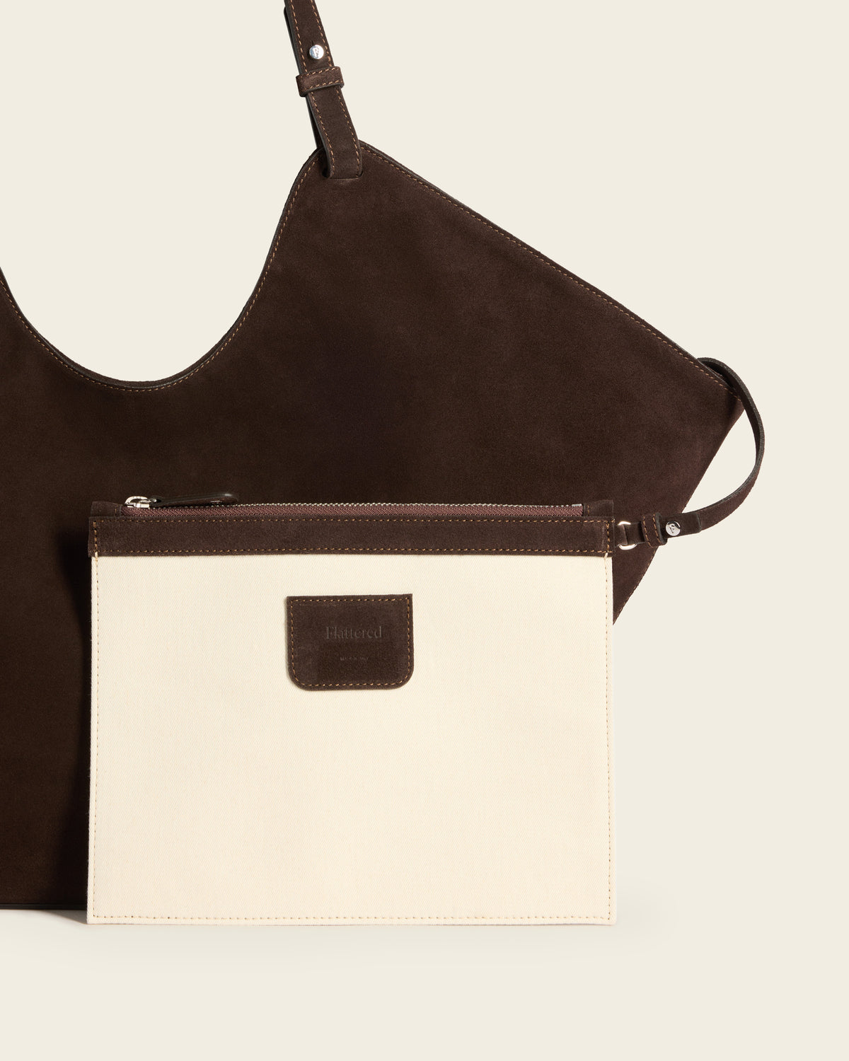 Dahlia Tote Bag Suede Chocolate