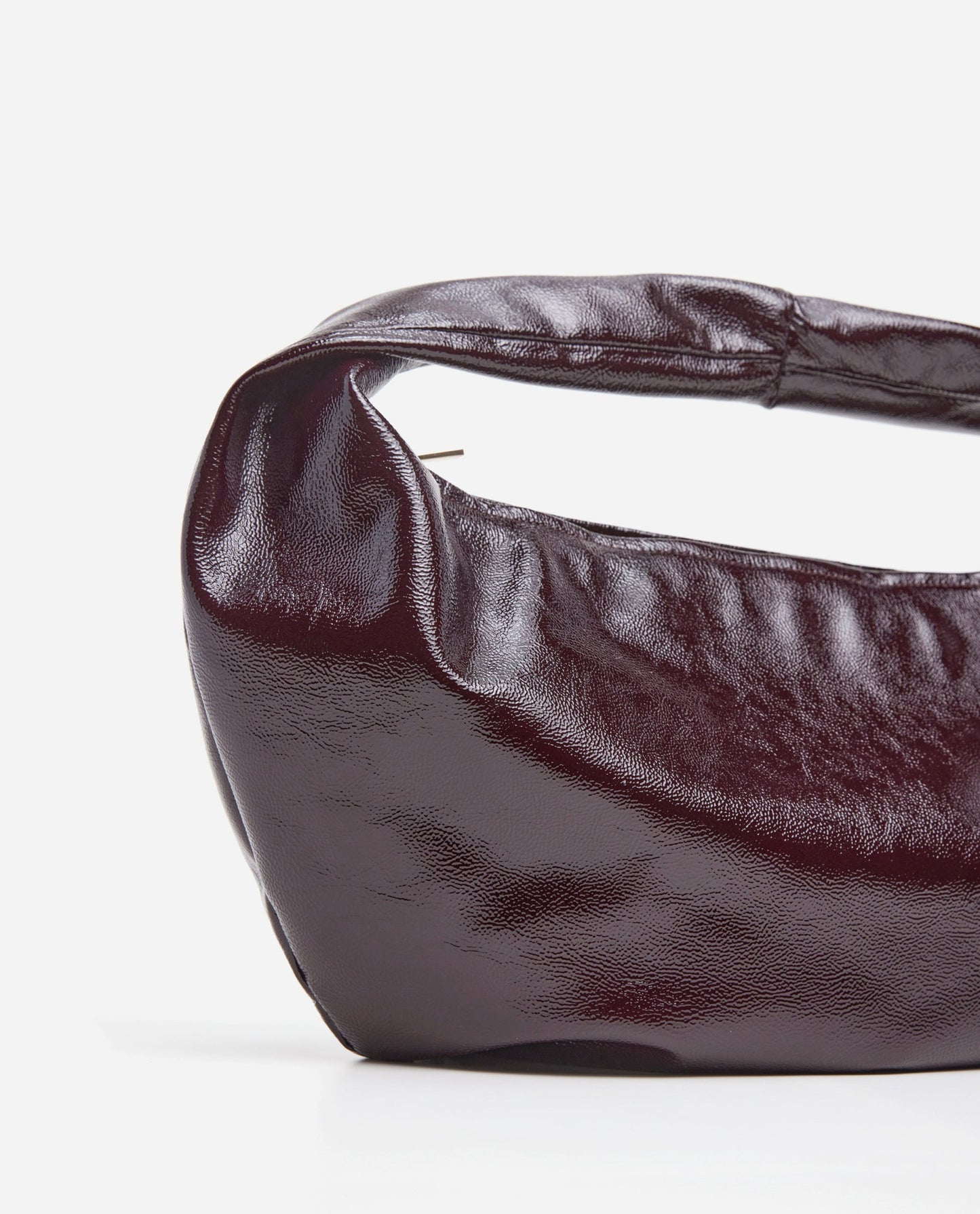 Alva Shoulder Bag Leather Patent Burgundy