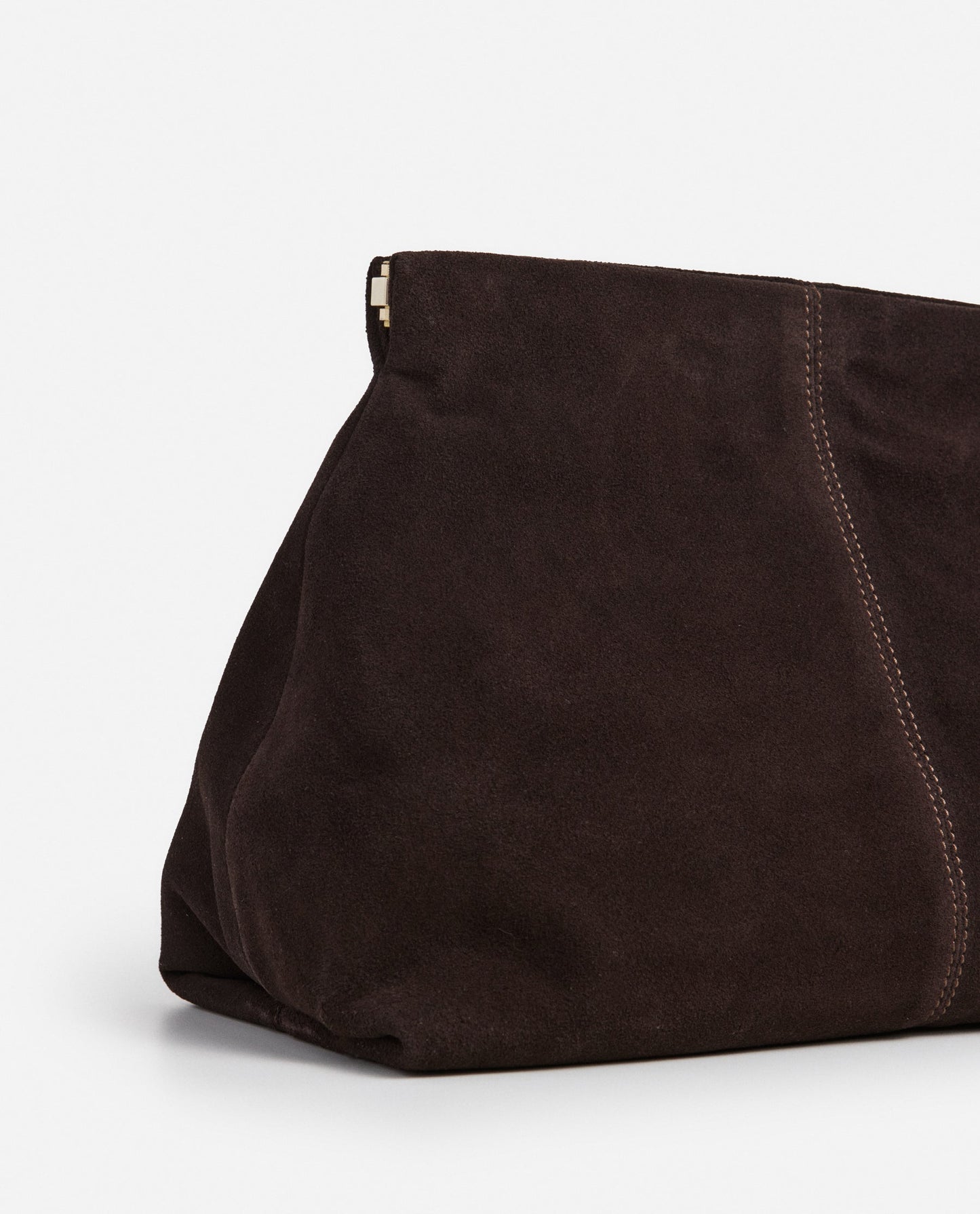 Clay Clutch Suede Chocolate