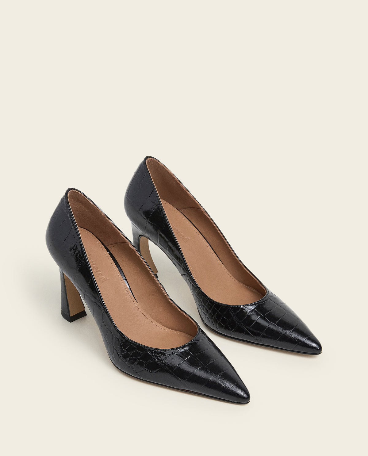 Leonie Croco Leather Black