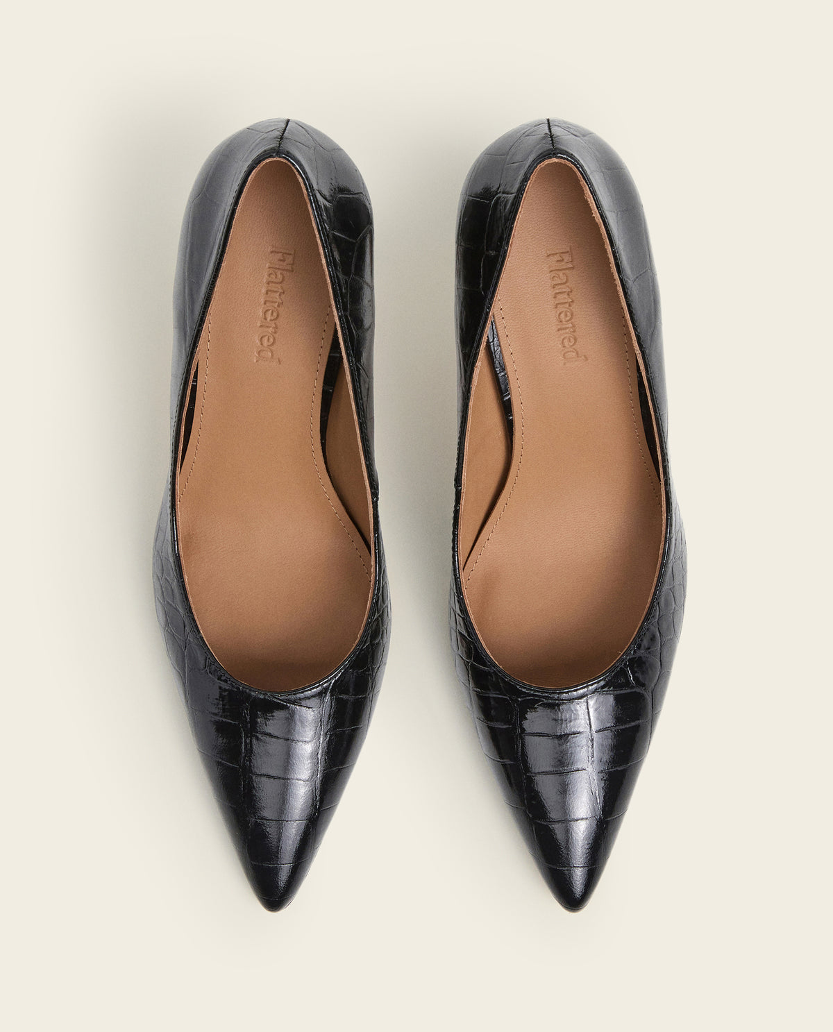 Leonie Croco Leather Black