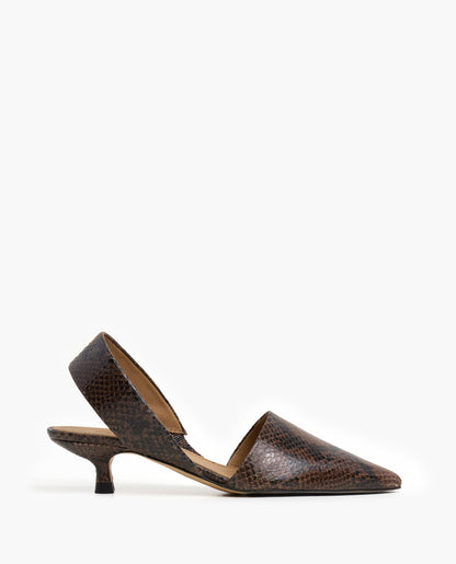 Ninni Leather Chocolate Snake