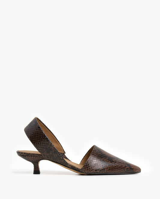 Ninni Leather Chocolate Snake