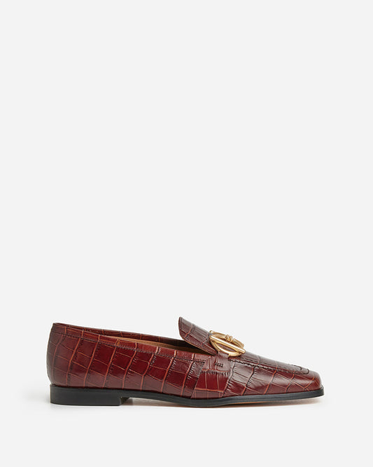 Paola Leather Rust Croco