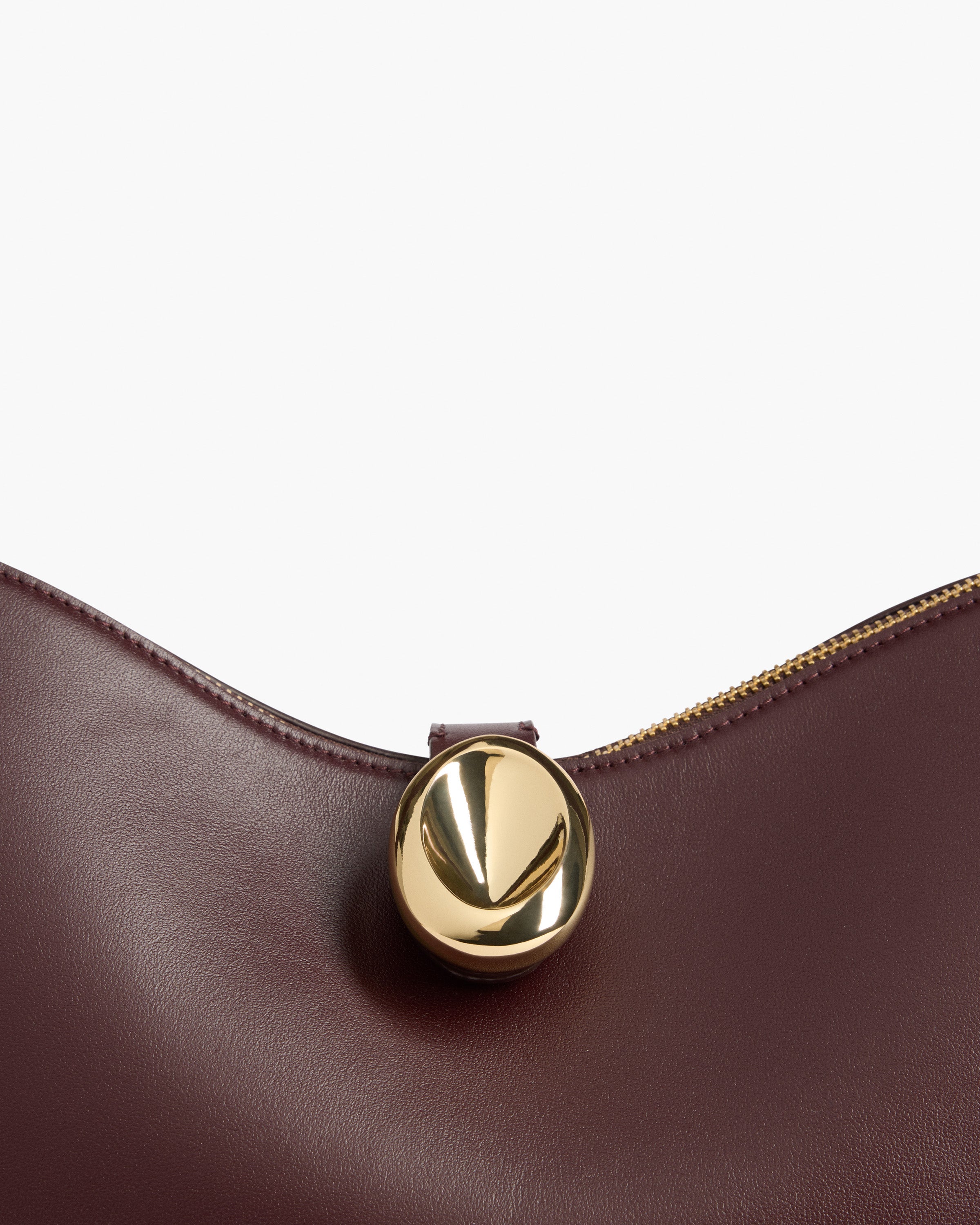 Gaia Ornament Handbag Leather Burgundy