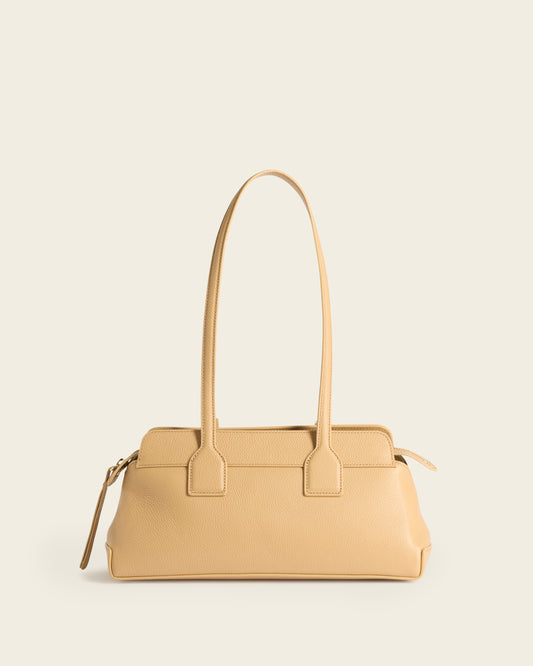 Greta Shoulder bag Grained Leather Biscotti