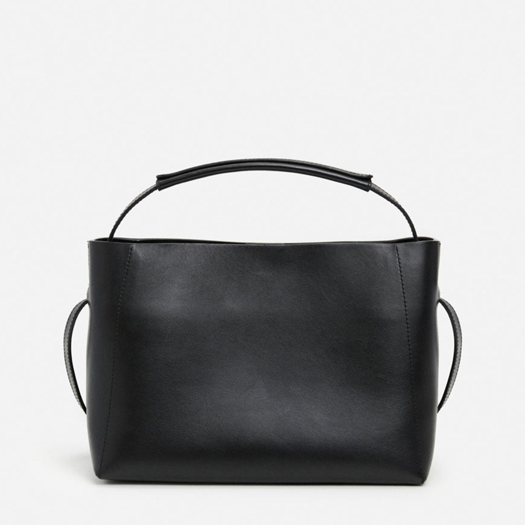 Hedda Midi Handbag Leather Black