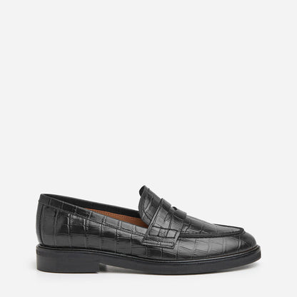 Sara Leather Black Croco